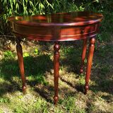 Half moon console in mahogany