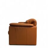 Maralunga Cassina style sofa in tan leather