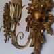 Paire d'appliques en bois doré sculpté, Italie