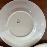 Set of 3 dessert plates in French Gien earthenware