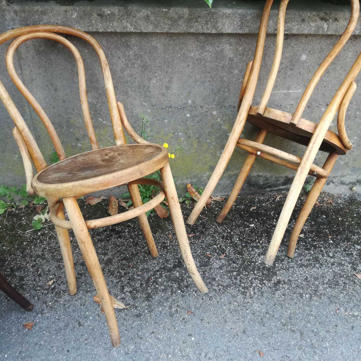 Stripped fischel bistro chairs, set of 2