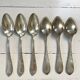 6 silver-plated floral spoons