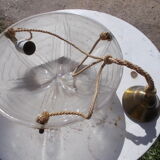 Art deco ceiling light in moulded glass