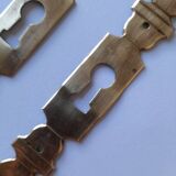 brass furniture door lock plate 1950s