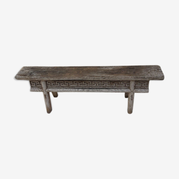 Former carved wood bench Orient/Asia