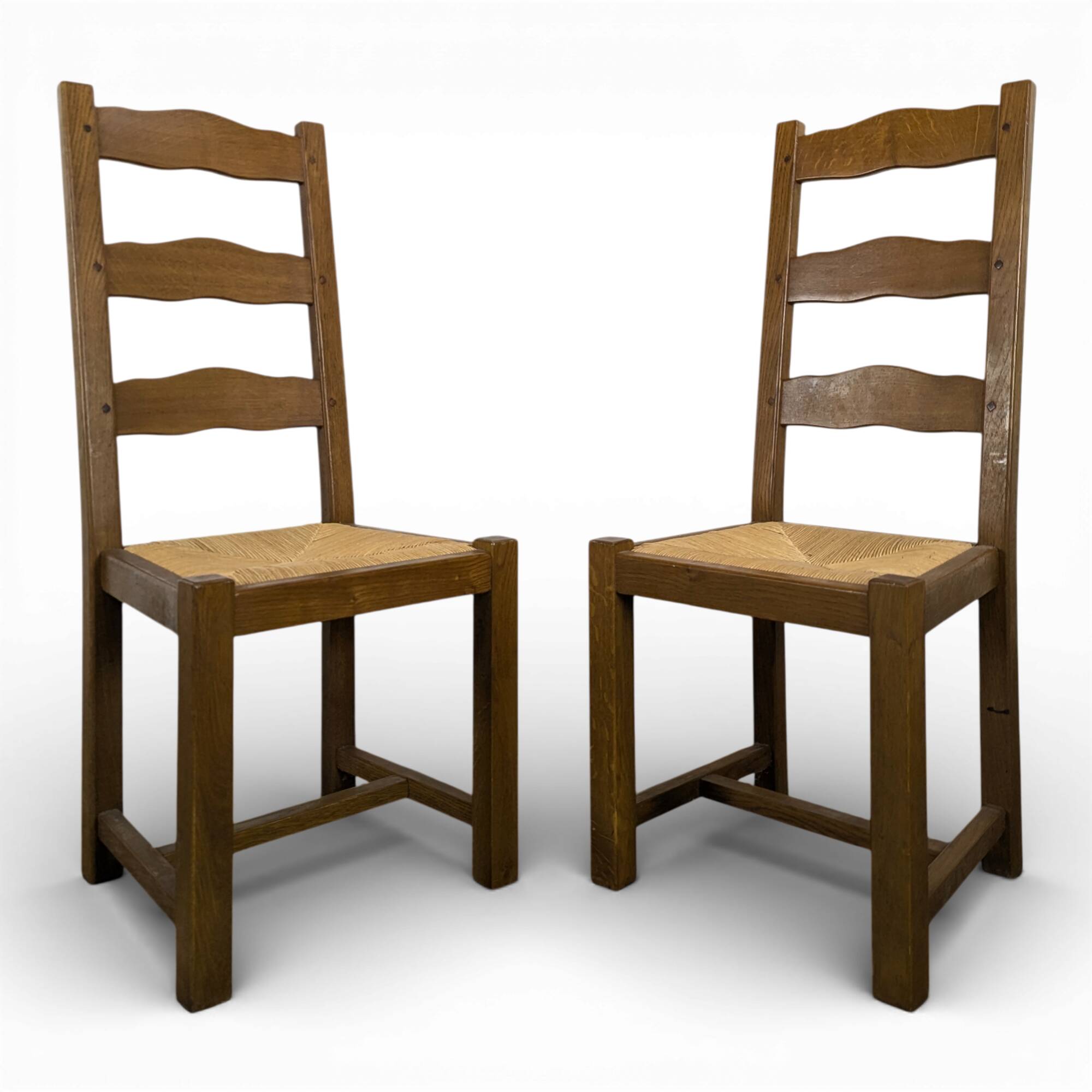 Pair of rush-seated chairs