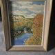 Old oil painting on canvas