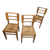 3 chaises style Pierre Cruège 1940 1950