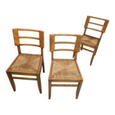 3 Pierre Cruège style chairs 1940-1950