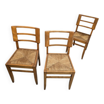 3 chaises style Pierre Cruège 1940 1950