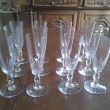 Flûttes en cristal gravé