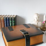 Solid oak box book shape