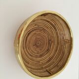 Bamboo and brass basket