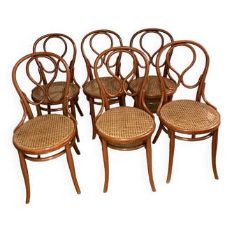6 Thonet n 20 chairs with new canework