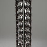 Set of 9 modular candle holders in chromed metal, nagel germany