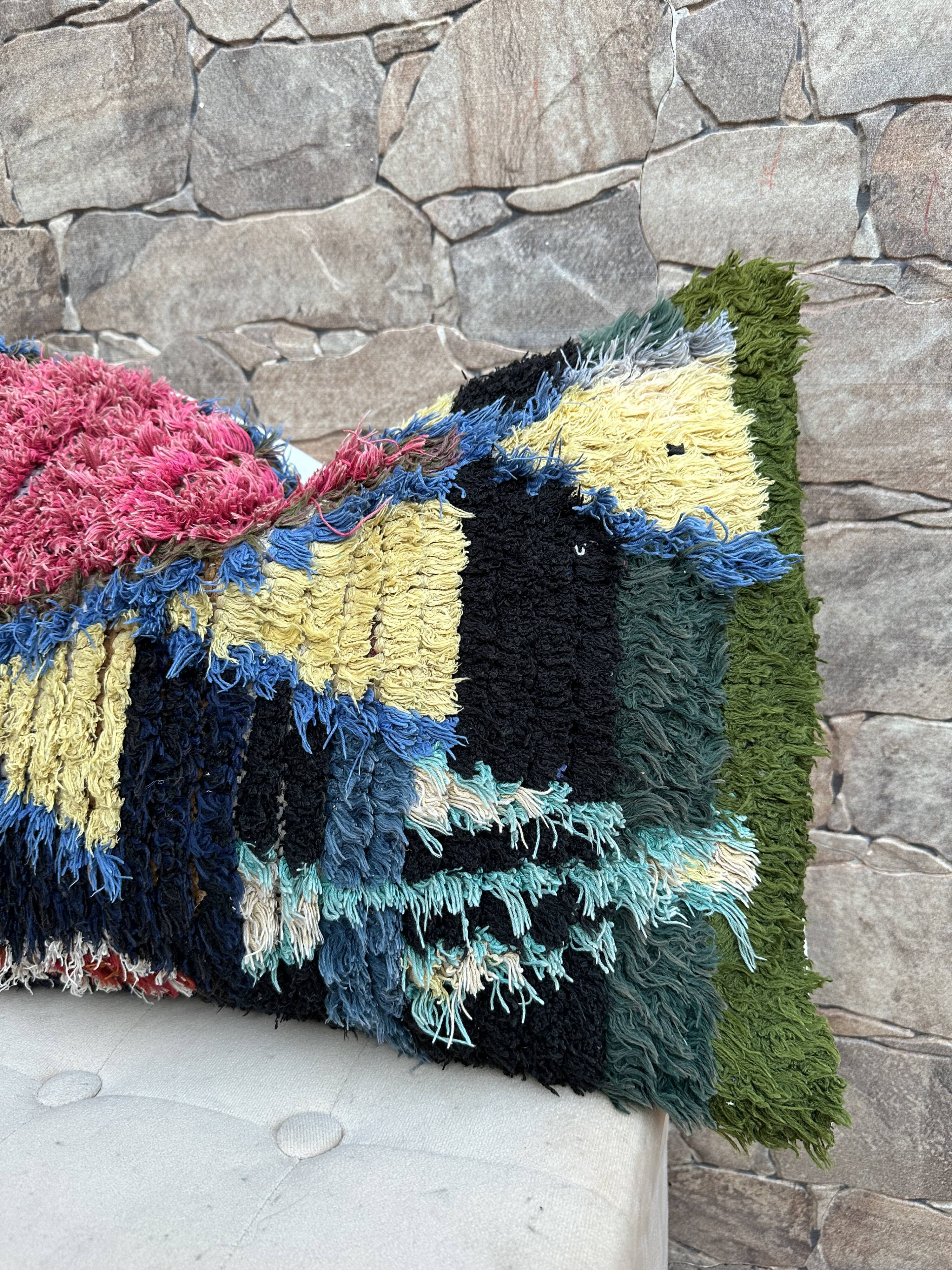 Beautiful vintage Berber Kilim cushion from Morocco