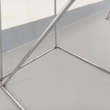 Bureau en verre fumé et métal chromé, années 70