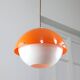 Space Age Italian Orange Plexiglass Pendant Lamp, 1970s