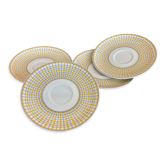4 Guy Degrenne Décor Farniente saucers