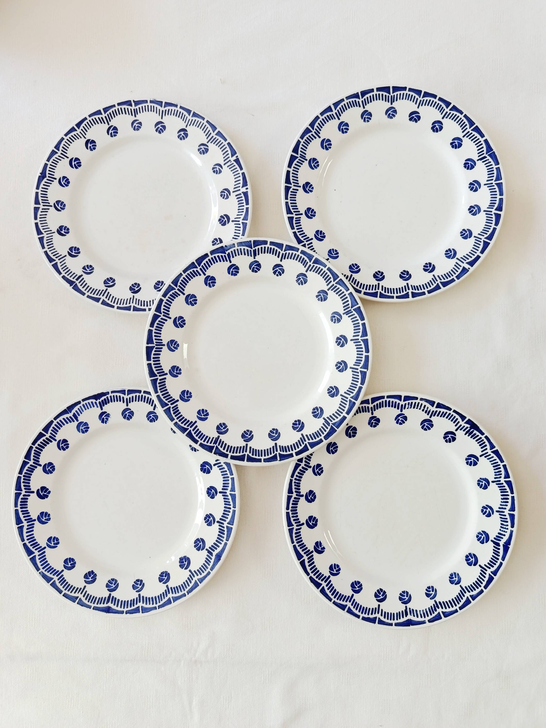 Lot de 5 assiettes a dessert Ceranord