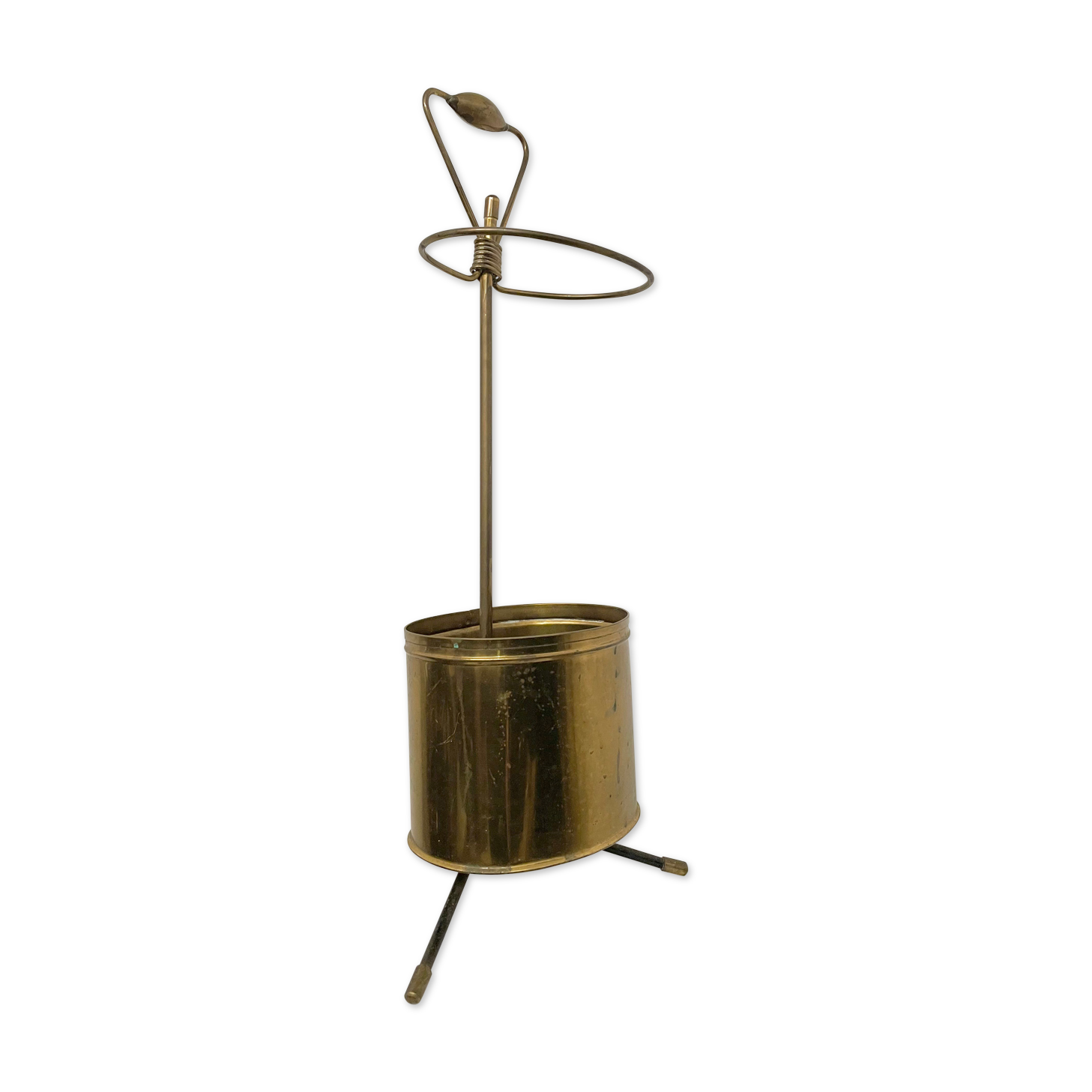 Brass umbrella stand, Matégot, 1960
