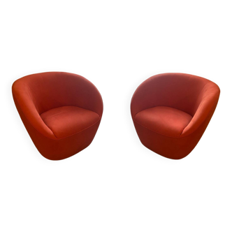 Paire de fauteuils pivotants Roche Bobois Edito