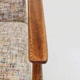 Lounge Chair Vintage Multicolor Fabric Mid Century Design, 1960