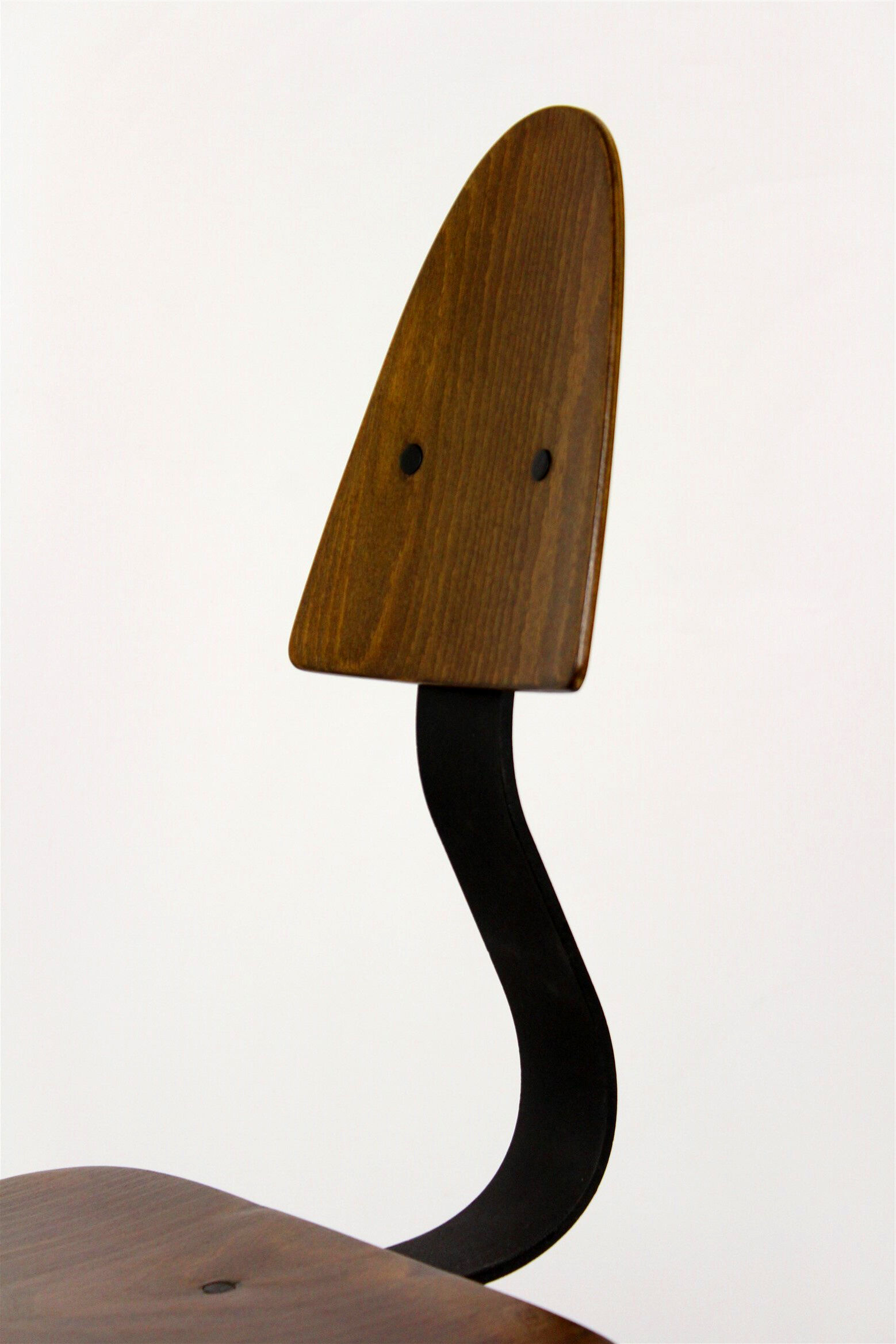 Industrial steel and wood swivel chair from Tomáš Baťa, 1940s