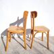 Pair of vintage bistro chairs in golden oak.