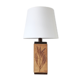 Lampe en grès architecturée en grès de Raymonde Leduc 1970