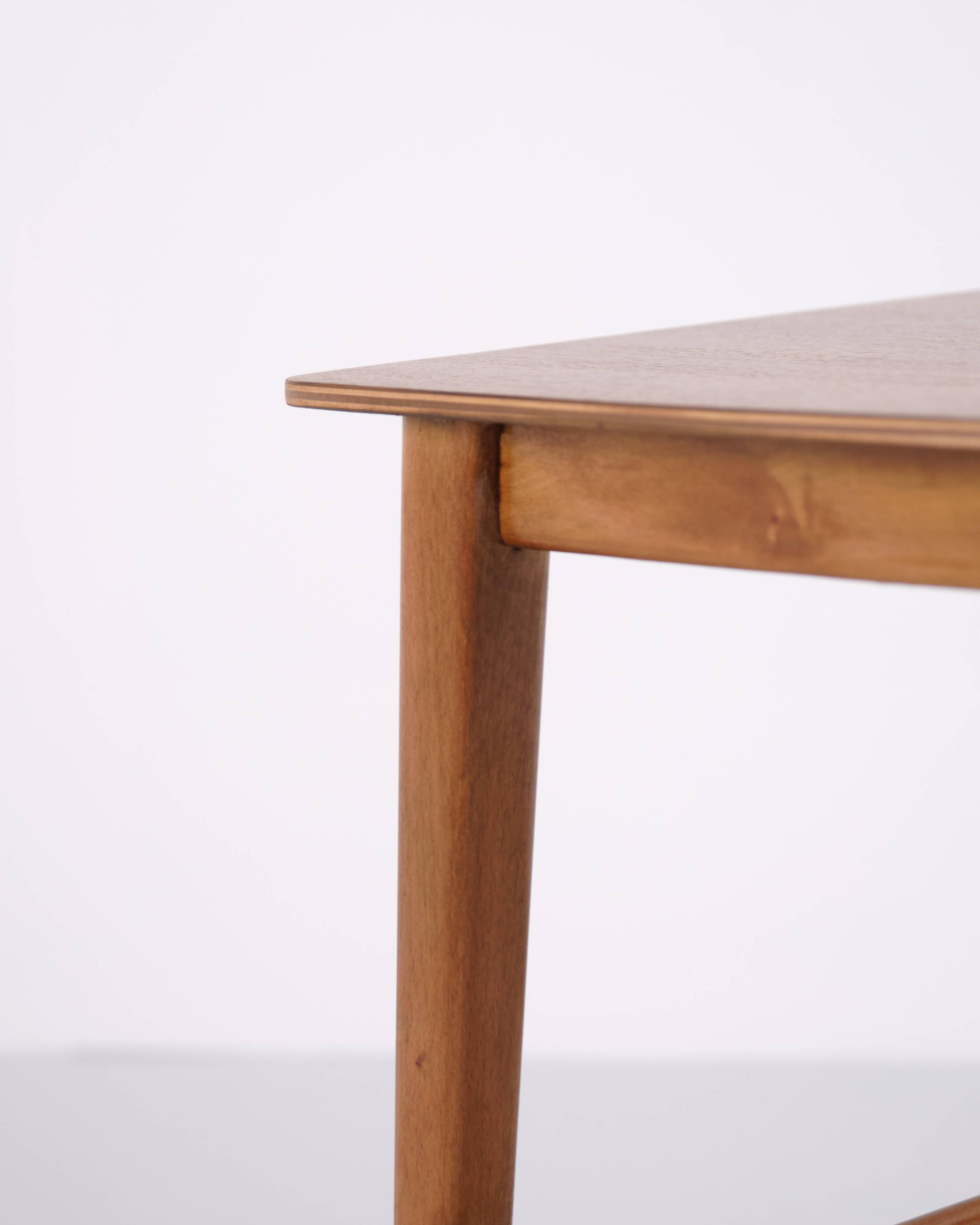 Side table with shelf on wheels - teak - Danish design - 1960s