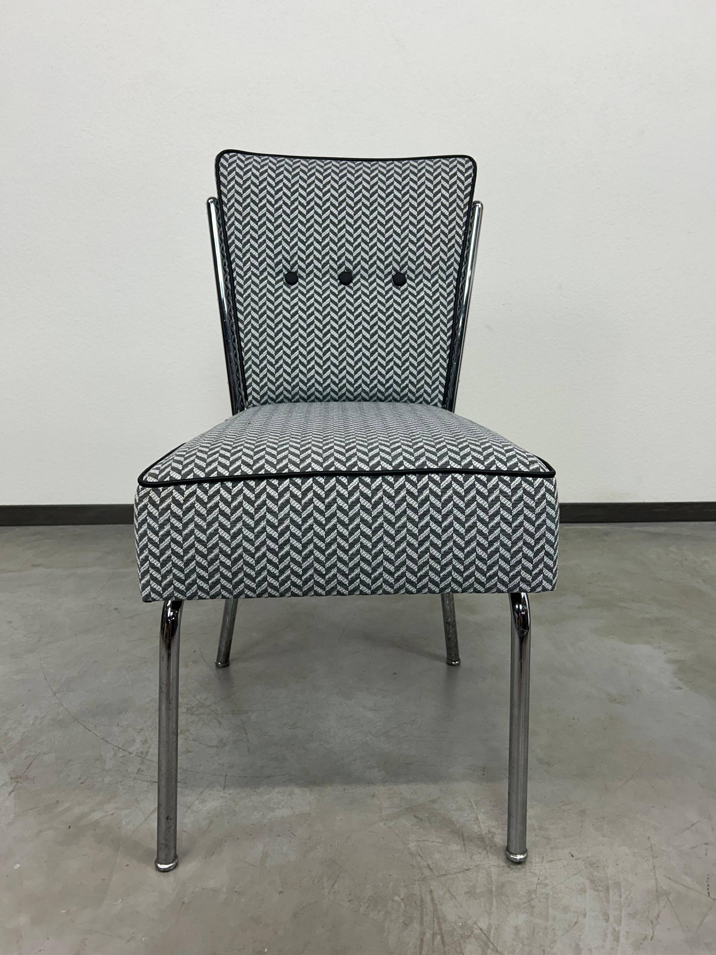 Mid-century tubular steel chair by Jozsef Peresztegi