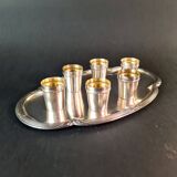 Élégance à l’ancienne : Service à vodka en métal argenté