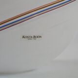 Kosta Boda bowl-centerpiece, 1980s / 90s, white with multicolor filaments.