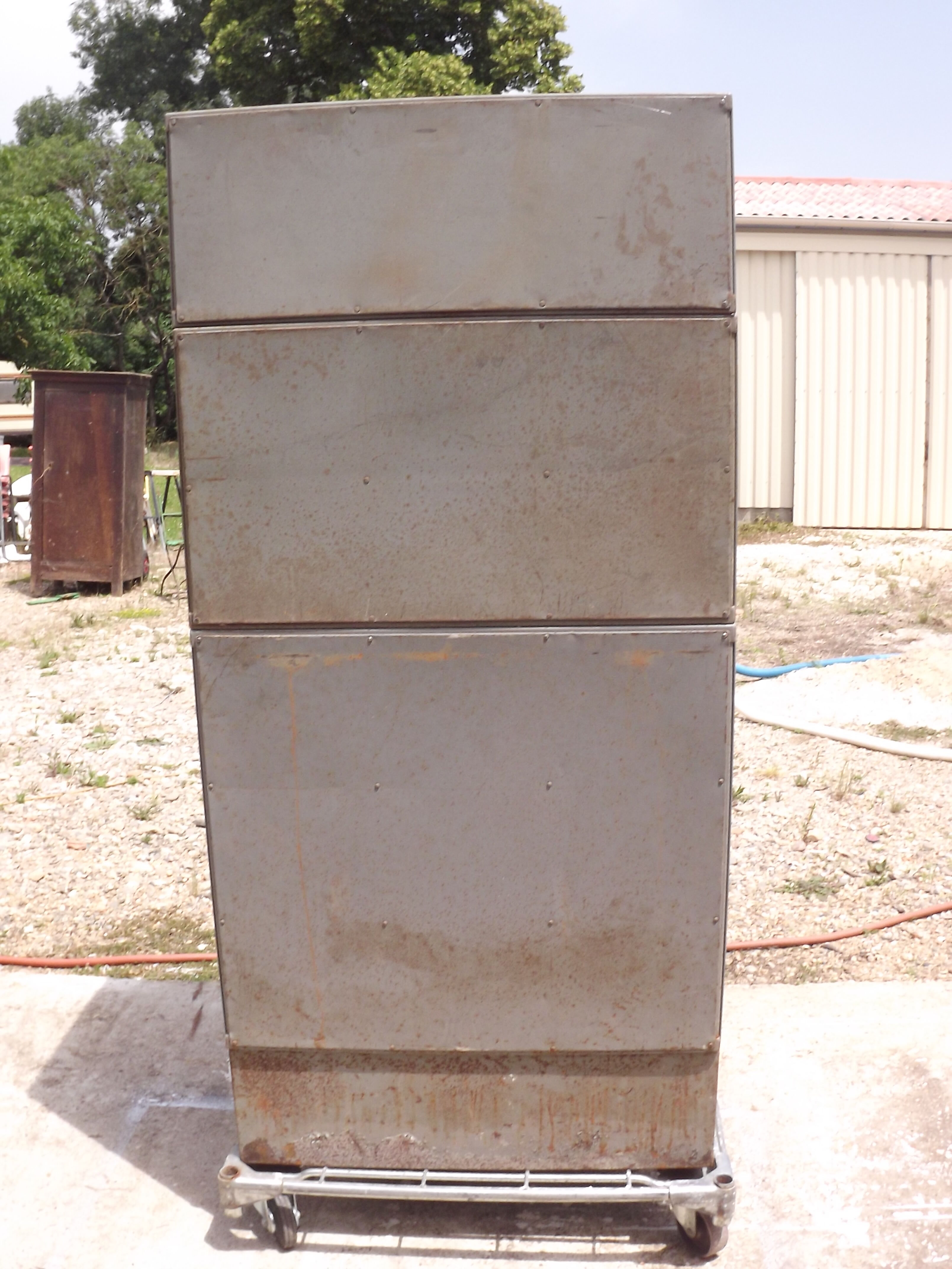 Industrial iron furniture has mecan epa brand lockers