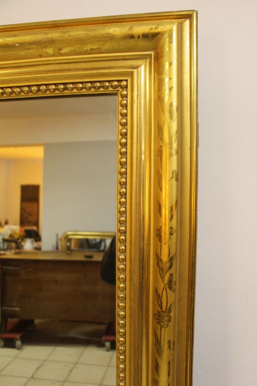 Golden mirror Louis Philippe 183x119cm