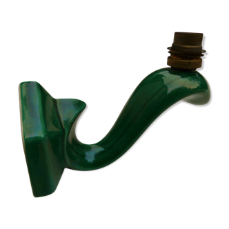 Art deco green ceramic sconce