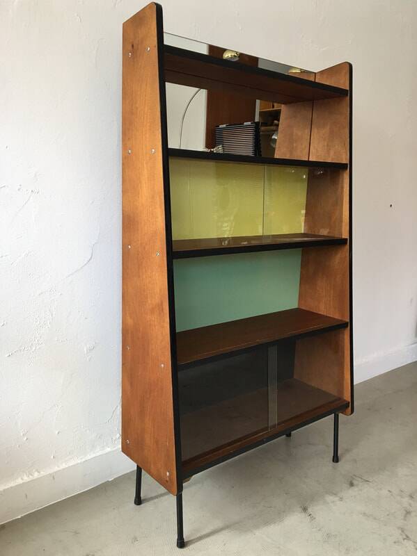 Vintage oak bookcase by Pierre Guariche for Royal Board