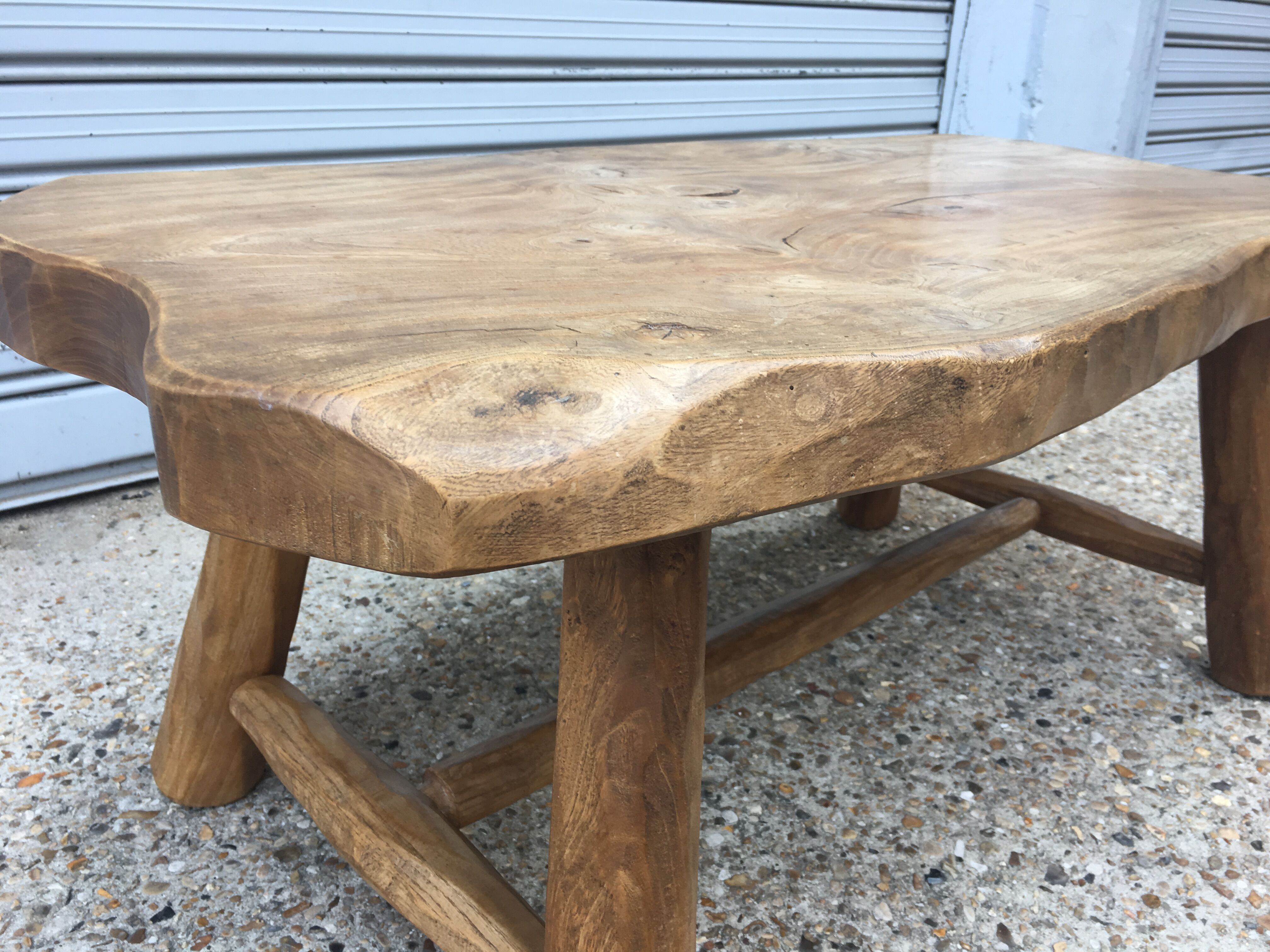 Massive elm coffee table