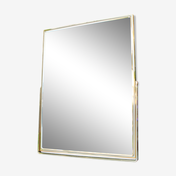 Golden brass mirror to be laid or hung 15x20, 5 cm
