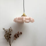 Pale pink opaline hanging lamp