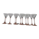 12 pink cocktail glasses Luminarc cuts