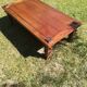 Brutalist solid oak coffee table from the 1950s