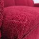 1950s, Danish 3-seater sofa, red and light grey furniture wool, oak wood.
