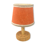Vintage natural rattan lamp 60s