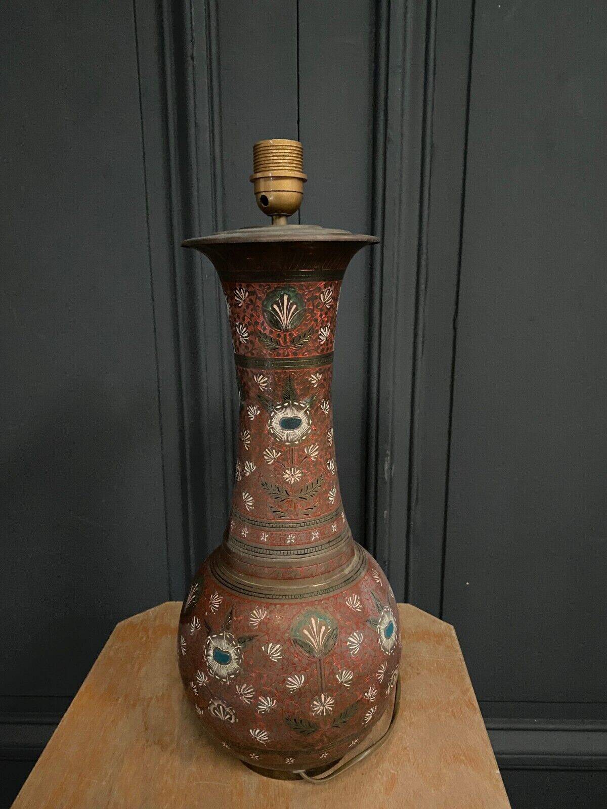 Cloisonne lamp in the Chinese or Indochina style mid-20th century