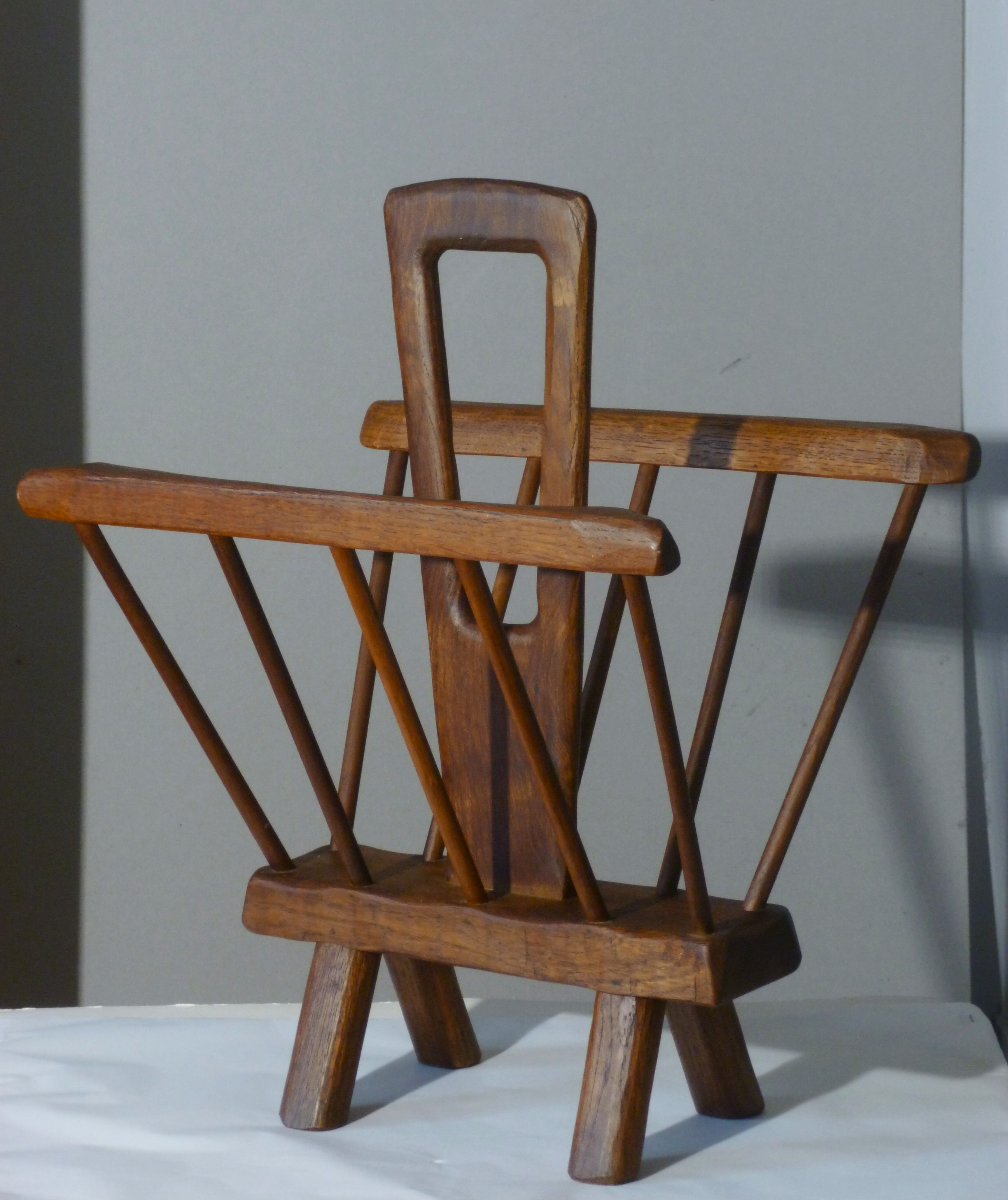 Brutalist magazine holder, 50s