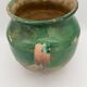 Old green glazed earthenware jam pot France 19th century