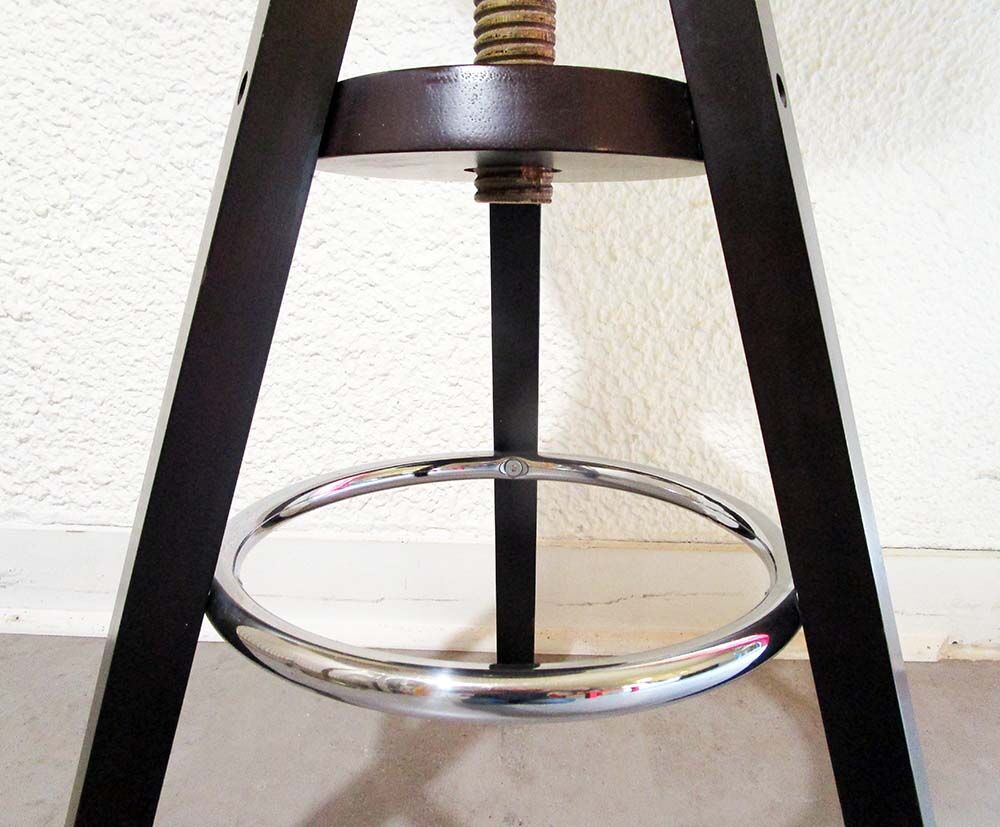 Tinted wooden screw stool