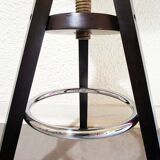 Tinted wooden screw stool